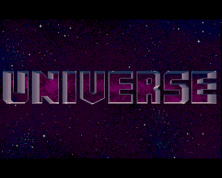 Universe title screen for Amiga CD32